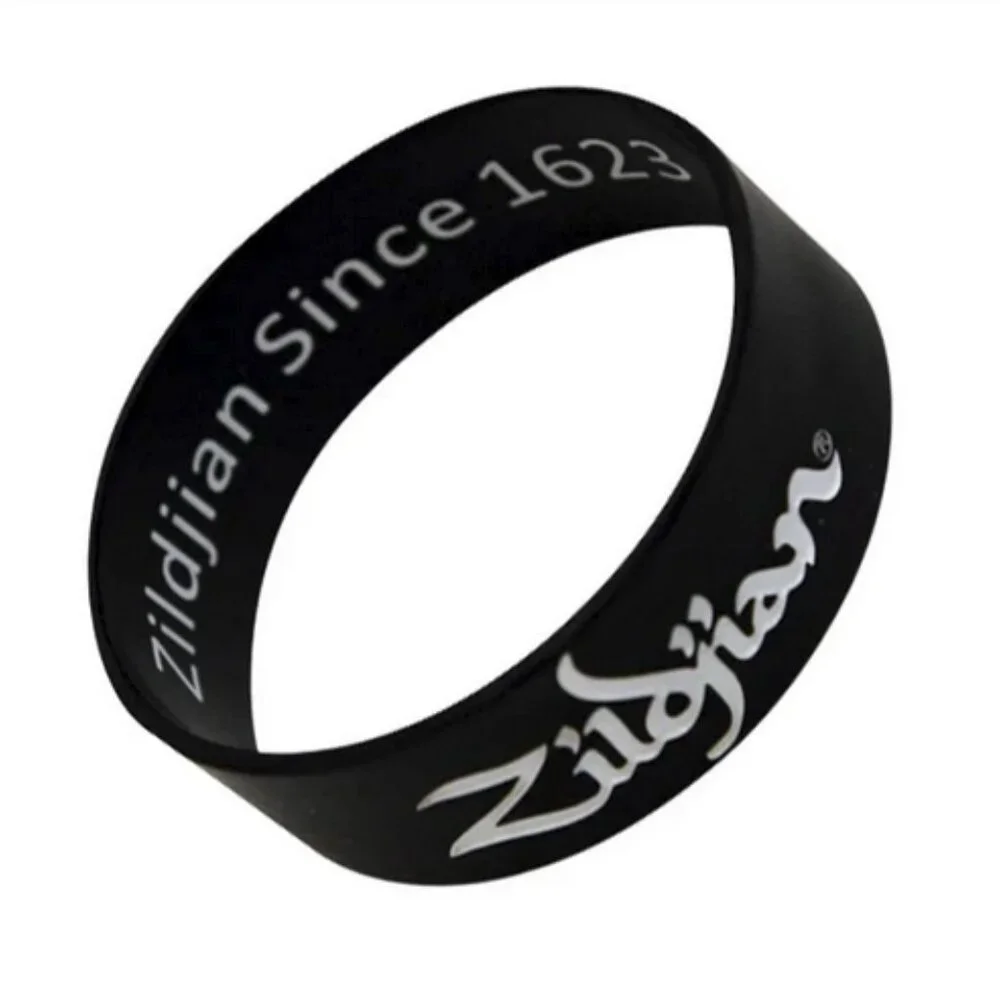 Zildjian Black Silicone Drum Wristband Bracelet For Drummers And Musicians NEW